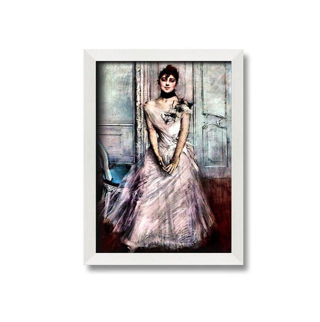 White Pastel Picture by Giovanni Boldini - Single Picture Frame Art Prints Rosalind Wheeler Size: 42cm H x 29.7cm W on Productcaster.