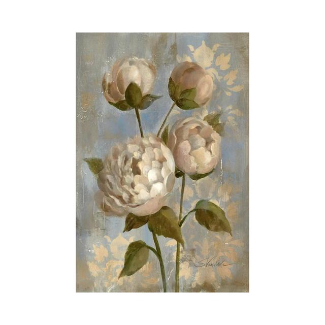 Peony On Soft Blue by Silvia Vassileva - Gallery-Wrapped Canvas Giclée on Canvas Rosalind Wheeler Format: Wrapped Canvas, Size: 30.48cm H x 20.32cm W on Productcaster.