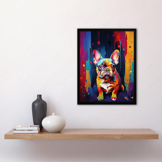 French Bulldog Dog Neon - Single Picture Frame Print Marlow Home Co. on Productcaster.