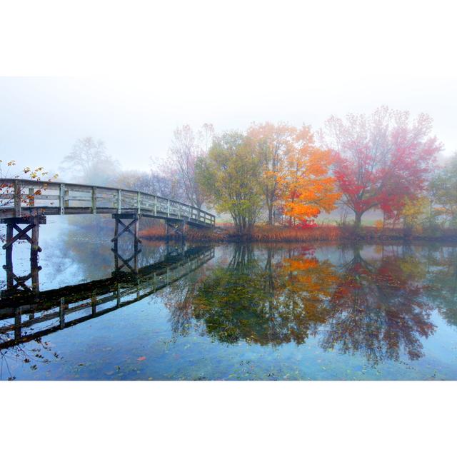 A Bridge On Pond by DenisTangneyJr - Wrapped Canvas Print 17 Stories Size: 81cm H x 122cm W on Productcaster.