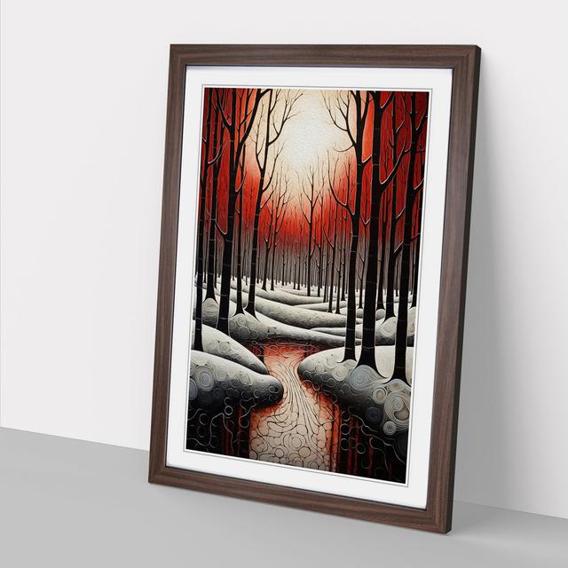 XYZ-FRM-V1223-6598 Print Alpen Home Frame Colour: Walnut, Size: 64cm H x 46cm W x 2cm D on Productcaster.