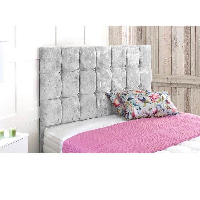 Witte Upholstered Headboard Rosdorf Park Colour: Silver, Size: Small Double (4') on Productcaster.