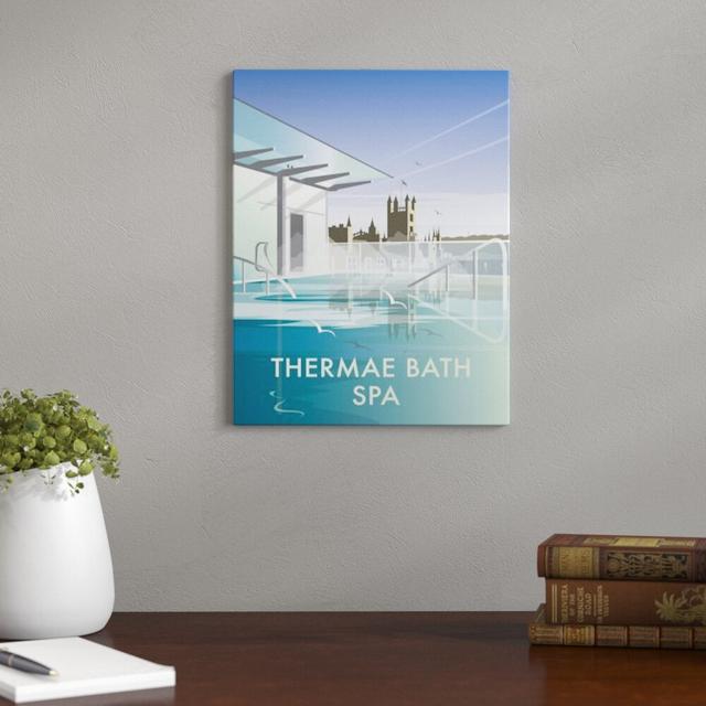 Thermae Bath Spa, Bath by Dave Thompson Vintage Advertisement on Canvas East Urban Home on Productcaster.