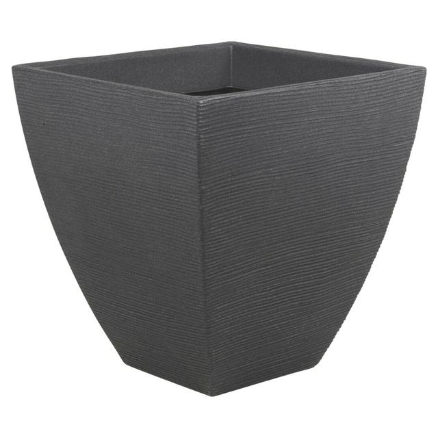 Emone Plastic Plant Pot 17 Stories Colour: Charcoal on Productcaster.