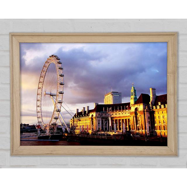 London Eye Morning Light - Single Picture Frame Art Prints Brayden Studio Size: 29.7cm H x 42cm W x 1.5cm D on Productcaster.