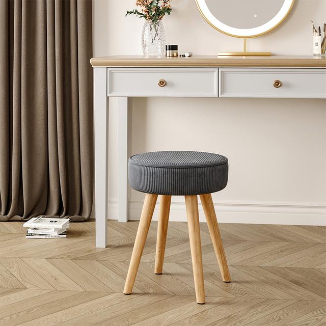 Sharmaine Rubber Wood Accent Stool Norden Home on Productcaster.