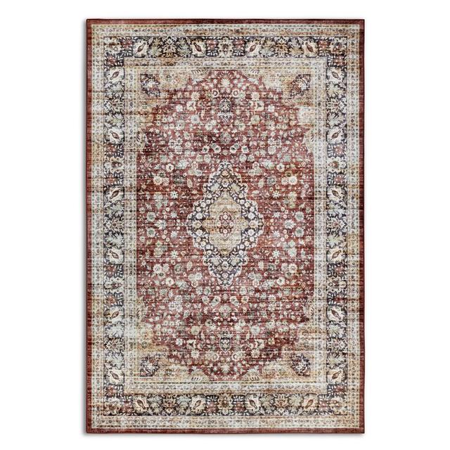 Aurora Oriental Machine Woven Area Rug freundin Home Collection Colour: Red/Blue, Rug Size: Rectangular 80 x 150cm on Productcaster.