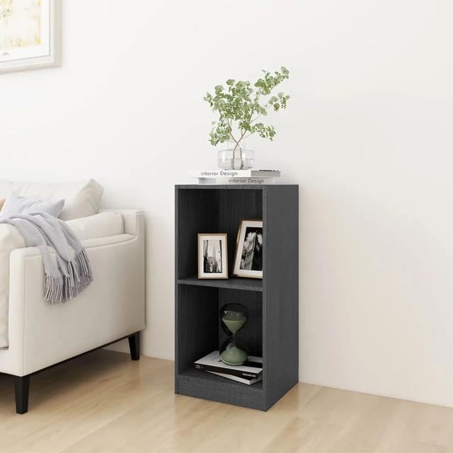 Genive Solid Wood Nightstand Ebern Designs Colour: Grey on Productcaster.