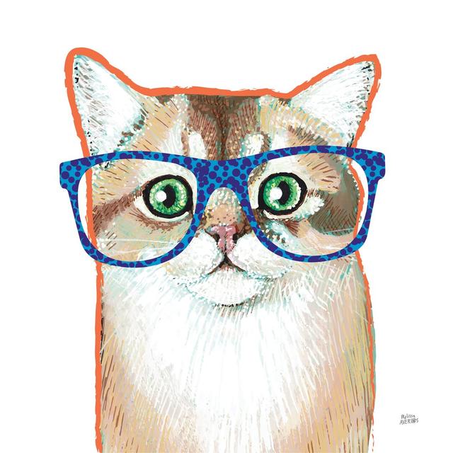 Bespectacled Pet II by Melissa Averinos - Wrapped Canvas Painting Print Happy Larry Size: 51cm H x 51cm W on Productcaster.