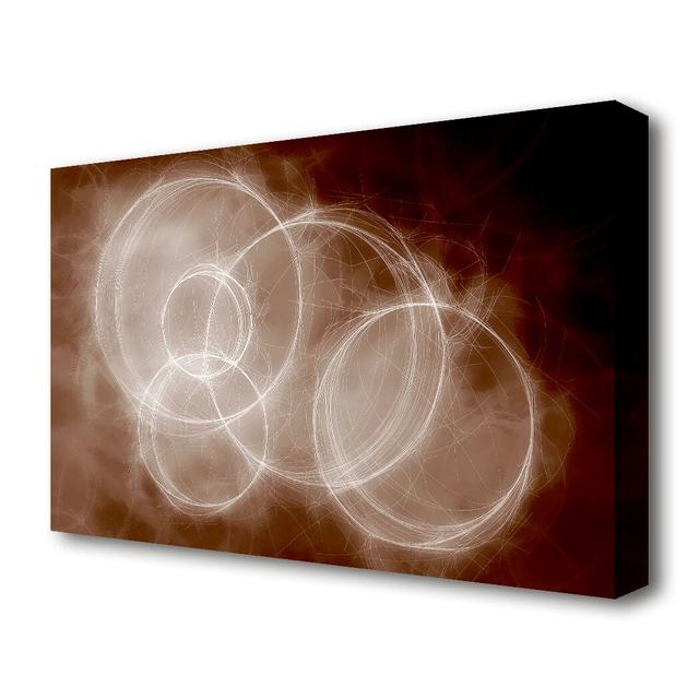 Chocolate Smoke Circles - Wrapped Canvas Graphic Art Print East Urban Home Size: 81.3 cm H x 121.9 cm W on Productcaster.