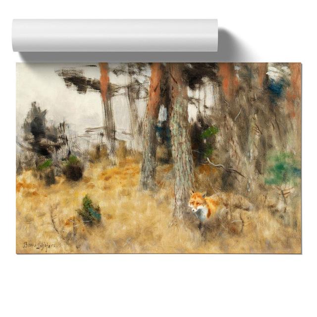 Roaming Fox by Bruno Liljefors - Unframed Painting East Urban Home Size: 30cm H x 42cm W x 0.1cm D on Productcaster.