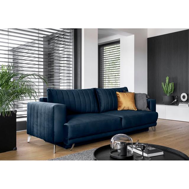 Sofa Clairette Metro Lane Polsterfarbe: Marineblau on Productcaster.