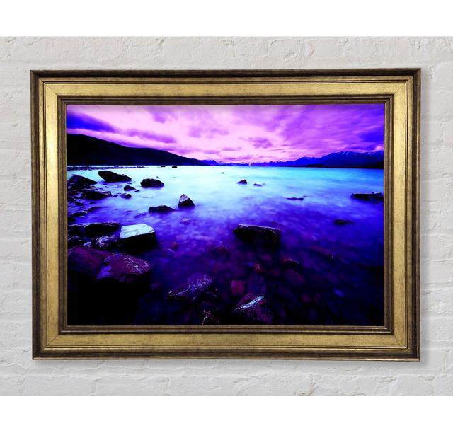 Pink Skies Over The Turquoise Ocean - Print Bright Star Size: 21cm H x 42cm W x 8cm D on Productcaster.