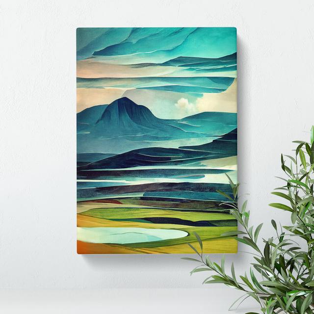 Mountain Landscape No.4 - Wrapped Canvas Graphic Art Alpen Home Size: 76cm H x 50cm W x 3cm D on Productcaster.