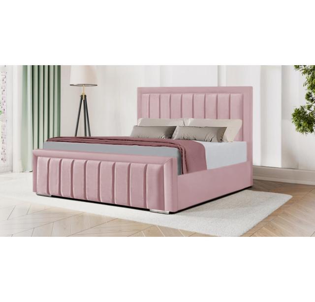 Athalla Bed Canora Grey Colour: Pink, Size: Small Double on Productcaster.