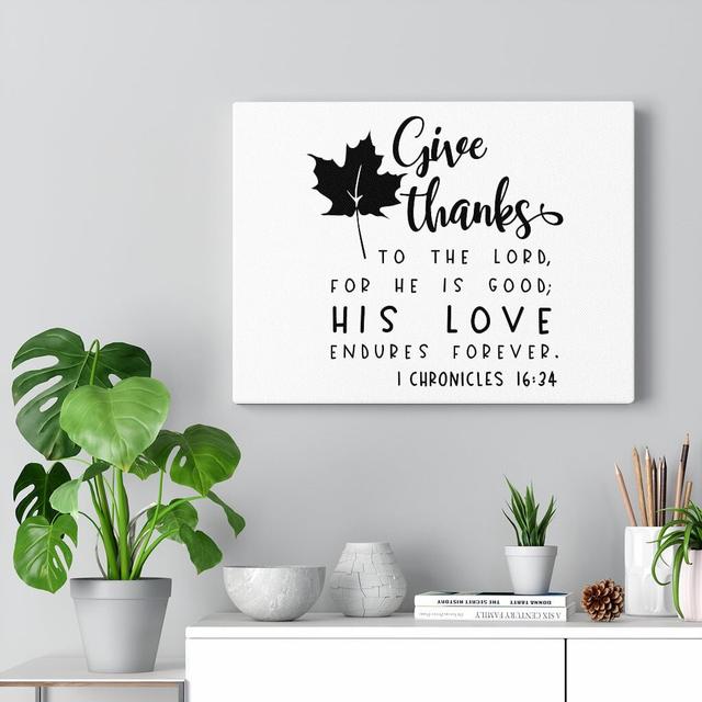 His Love 1 Chronicles 16:24 - Wrapped Canvas Print Blue Elephant Size: 28cm H x 36cm W on Productcaster.