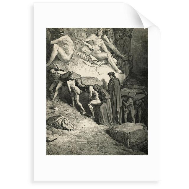 'Scene from Dante's Inferno' Corbis - Picture Frame Painting Print on Canvas Astoria Grand Size: 50 cm H x 40 cm W x 0.2 cm D, Format: Unframed Paper on Productcaster.