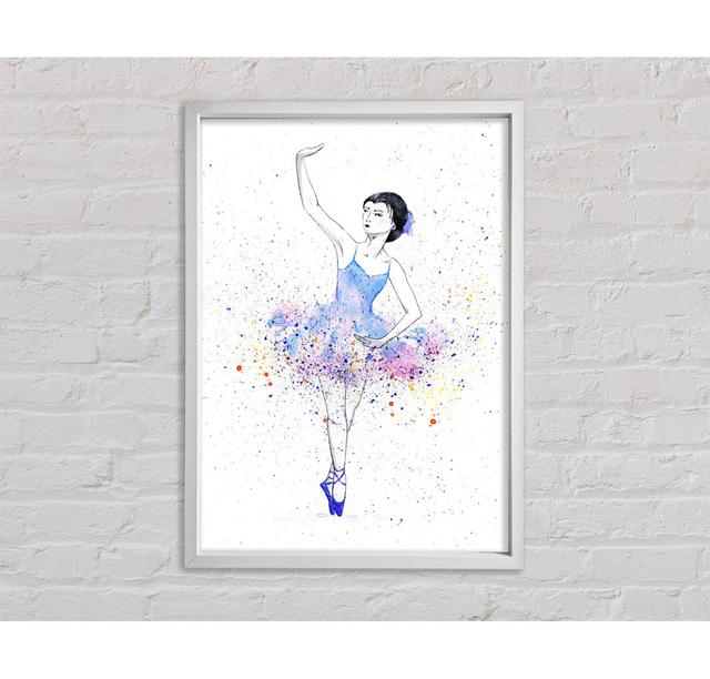 Blue Pink Ballerina 5 - Single Picture Frame Art Prints on Canvas Bright Star Size: 118.9cm H x 84.1cm W x 3.3cm D on Productcaster.