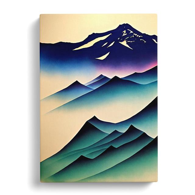 Glacier Airbrush - Wrapped Canvas Graphic Art Alpen Home Size: 76cm H x 50cm W x 3cm D on Productcaster.