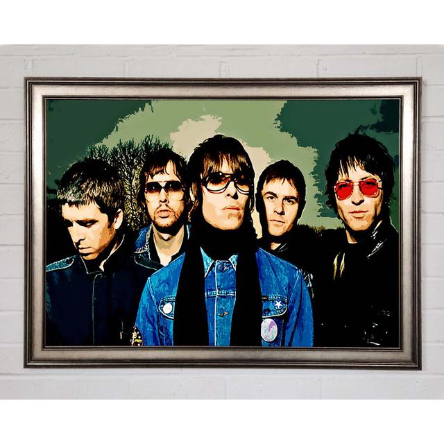 Oasis Pop Art Colour - Single Picture Frame Art Prints Ophelia & Co. Size: 84.1cm H x 118.9cm W x 1.5cm D on Productcaster.