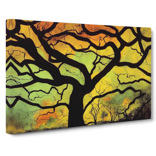 Fanciful Oak Tree - Wrapped Canvas Graphic Art ClassicLiving Size: 50cm H x 76cm W x 3cm D on Productcaster.