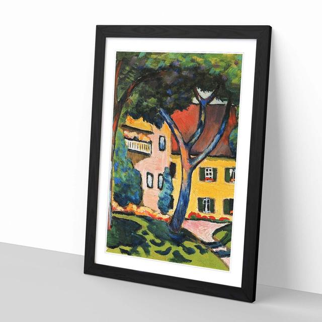 'House in Tagersee' by August Macke Framed Oil Painting Print East Urban Home Frame Colour: Black on Productcaster.