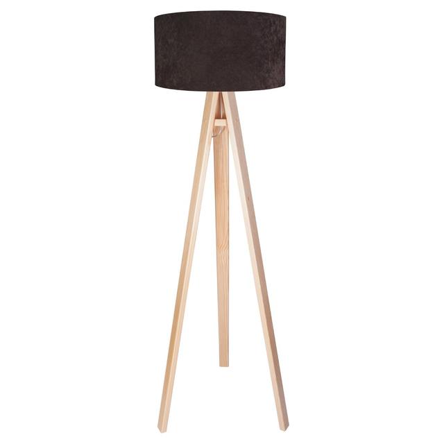 Eilish 140cm Tripod Floor Lamp Rosdorf Park Base Finish: Natural, Shade Colour: Silver on Productcaster.