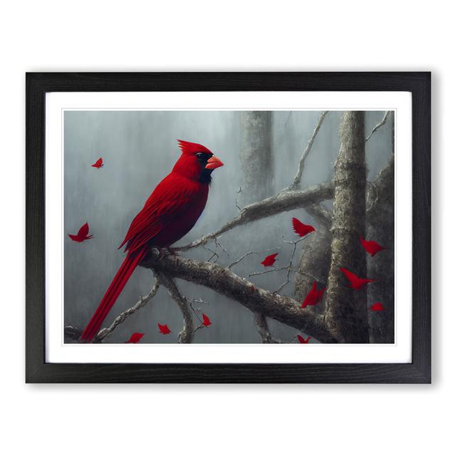 Cardinal Bird Vol.7 - Picture Frame Graphic Art The Seasonal Aisle Size: 34cm H x 46cm W x 2cm D, Frame Colour: Black Framed on Productcaster.