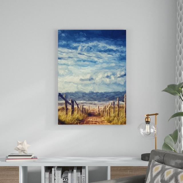 Leinwandbild "Weg zum Strand am Meer", Grafikdruck East Urban Home Größe: 80 cm H x 60 cm B on Productcaster.