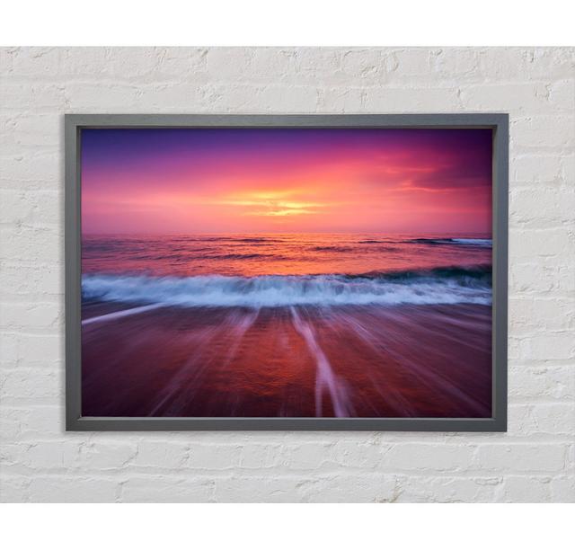 Stunning Ocean Movement Framed Print House of Hampton Size: 59.7cm H x 84.1cm W on Productcaster.