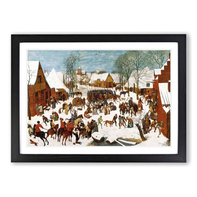 Massacre of the Innocents by Pieter Bruegel the Elder - Picture Frame Painting on MDF East Urban Home Size: 48cm H x 65cm W x 2cm D, Frame Option: Bla on Productcaster.