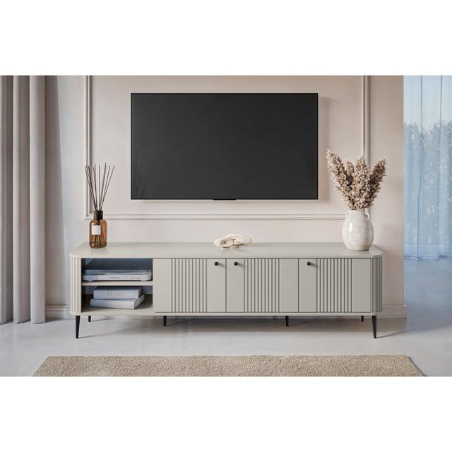 Dayzee TV Stand for TVs up to 55" Ivy Bronx Colour: Cashmere/Black on Productcaster.