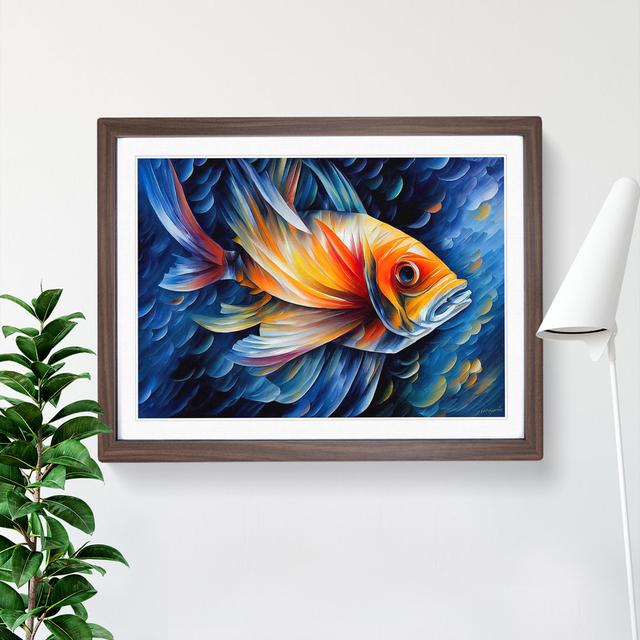 Awesome Fish - Single Picture Frame Print 17 Stories Frame Colour: Walnut, Size: 46cm H x 64cm W x 2cm D on Productcaster.