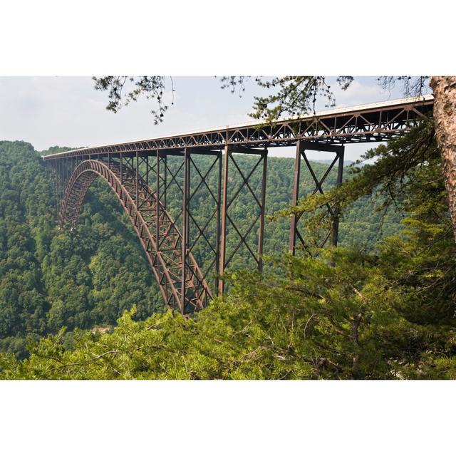 Orlane New River Gorge Bridge by Benkrut - Wrapped Canvas Print Latitude Run Size: 61cm H x 91cm W 3.8cm D on Productcaster.