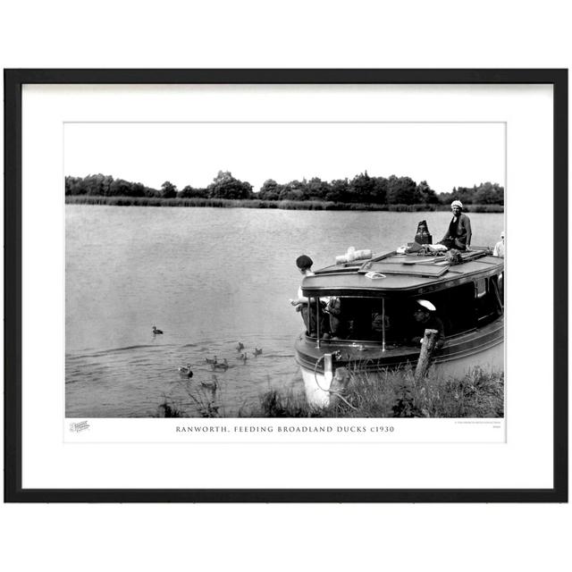 'Ranworth, Feeding Broadland Ducks C1930' by Francis Frith - Picture Frame Photograph Print on Paper The Francis Frith Collection Size: 40cm H x 50cm on Productcaster.