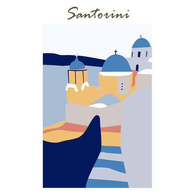 Santorini Greece IV Maturi Size: 30cm H x 20cm W x 3.8cm D on Productcaster.