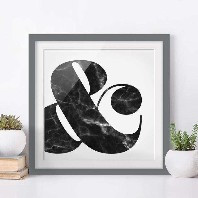 Gerahmtes Poster Marble Ampersand East Urban Home Rahmenoptionen: Mattgrau, Größe: 50 cm H x 50 cm B on Productcaster.