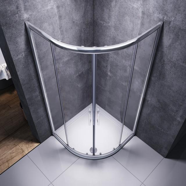 Belfry Bathroom Quadrant Shower Enclosure Round Shower 100X100 Corner Entry Shower Enclosure Sliding Door Quadrant Shower Belfry Bathroom on Productcaster.