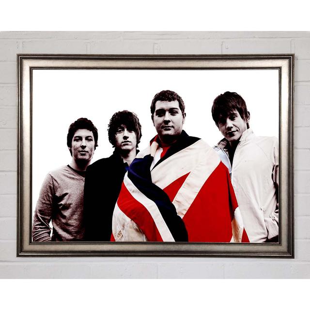 Arctic Monkeys British Flag B N W - Single Picture Frame Art Prints Ebern Designs Size: 21cm H x 29.7cm W x 1.5cm D on Productcaster.