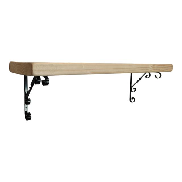 Crainville Solid Wood Bracket Shelf Marlow Home Co. Size: 19.5cm H x 160cm W x 17.5cm D on Productcaster.