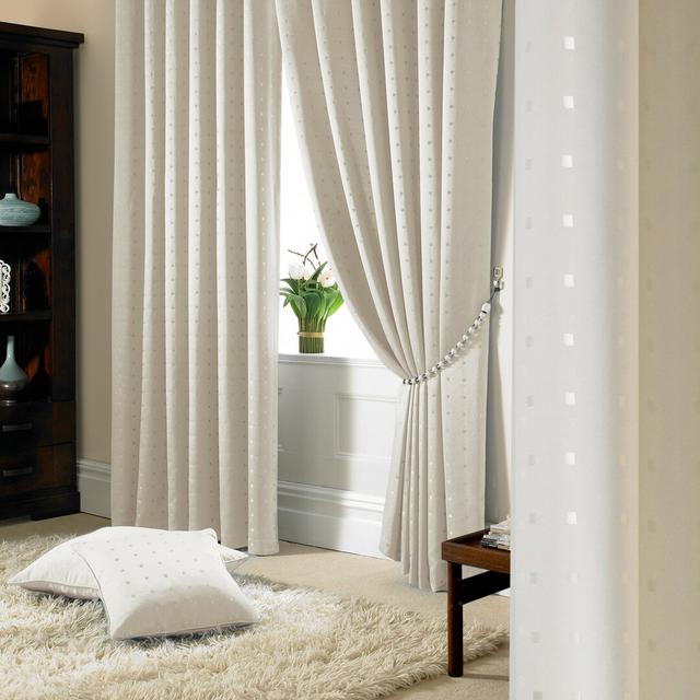 Hadley Pencil Pleat Room Darkening Curtains (Set of 2) Three Posts Panel Size: Width 229 x Drop 229 cm, Colour: Cream on Productcaster.