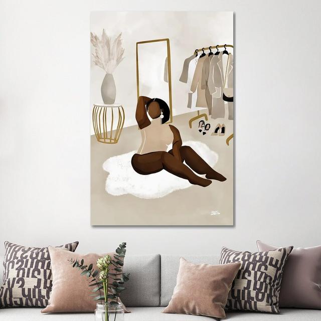 Dena by Bria Nicole - Graphic Art Print on Canvas 17 Stories Format: Wrapped Canvas, Size: 152.4cm H x 101.6cm W x 3.81cm D on Productcaster.