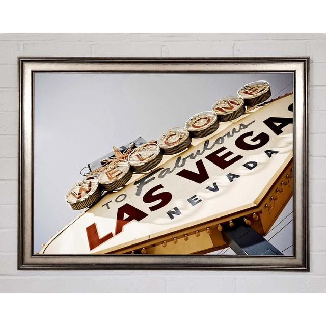 Las Vegas Sign - Single Picture Frame Art Prints Ebern Designs Size: 29.7cm H x 42cm W x 1.5cm D on Productcaster.