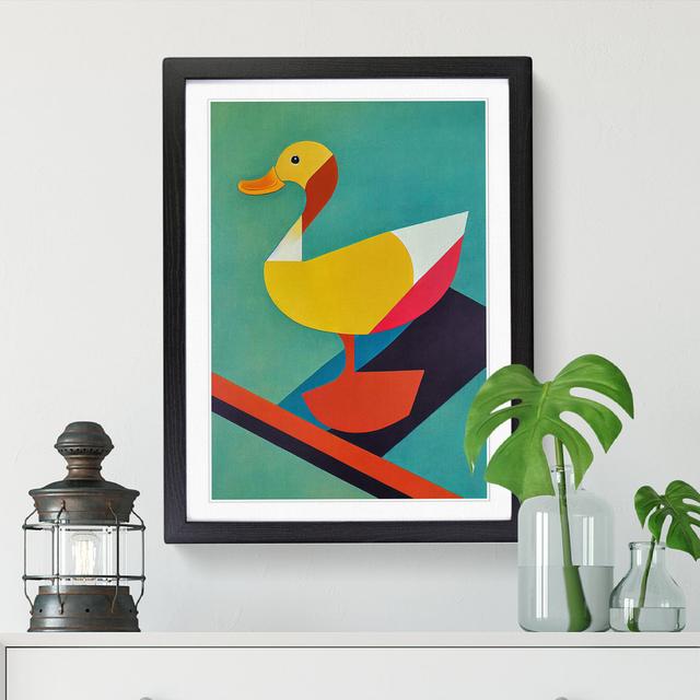 Duck Painting Vol.2 - Picture Frame Print Marlow Home Co. Frame Option: Black, Size: 64cm H x 46cm W x 2cm D on Productcaster.