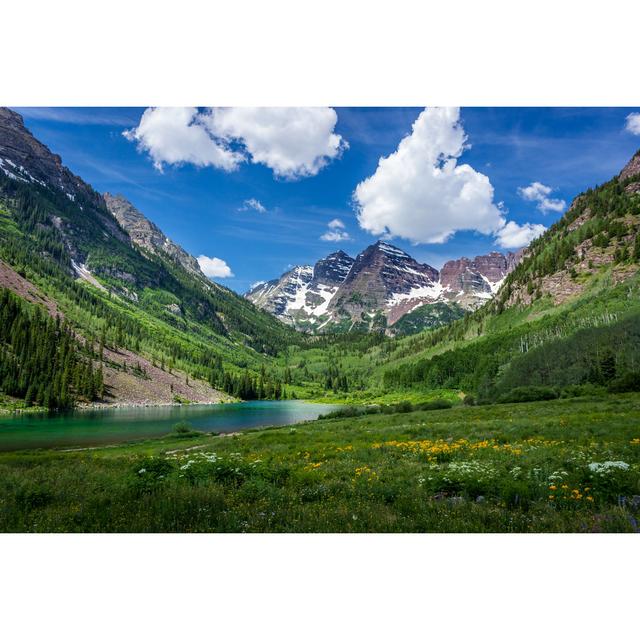 Maroon Lake by Focqus, LLC - Wrapped Canvas Print Alpen Home Size: 30cm H x 46cm W on Productcaster.