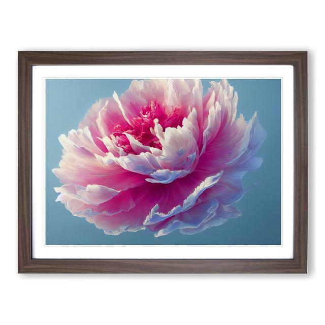 XH1022-6831X Peaceful Peony Flower - Graphic Art Rosalind Wheeler Frame Colour: Brown, Size: 25cm H x 34cm W x 2cm D on Productcaster.