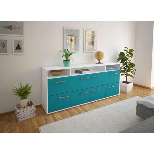 Lemarion 180cm Wide Sideboard 17 Stories Colour: Turquoise/White on Productcaster.