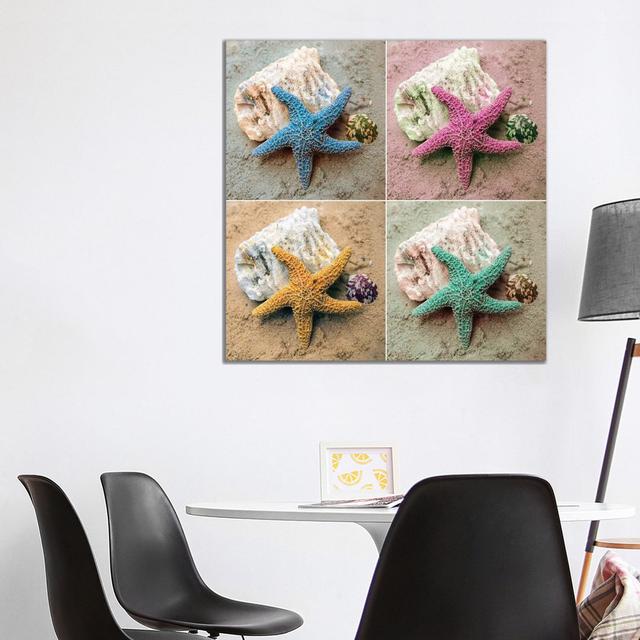 Colorful Starfish by Kathy Mansfield - No Frame Gallery-Wrapped Canvas Giclée on Canvas Beachcrest Home Size: 93.98cm H x 93.98cm W on Productcaster.