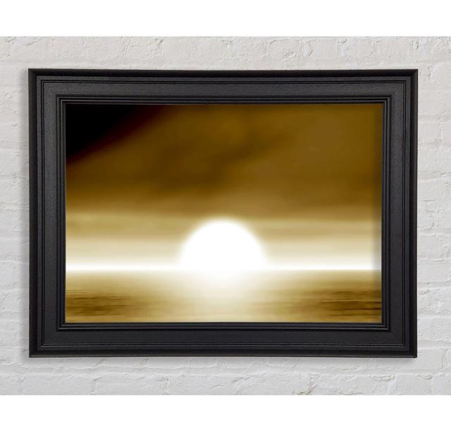 Abstact Sun Beige Framed Print Highland Dunes Size: 59.7cm H x 84.1cm W x 8cm D on Productcaster.