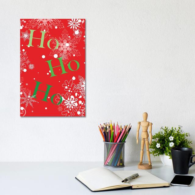 Ho Ho Ho (Red) by Anna Quach - Wrapped Canvas Print The Seasonal Aisle Size: 30.48cm H x 30.48cm W on Productcaster.